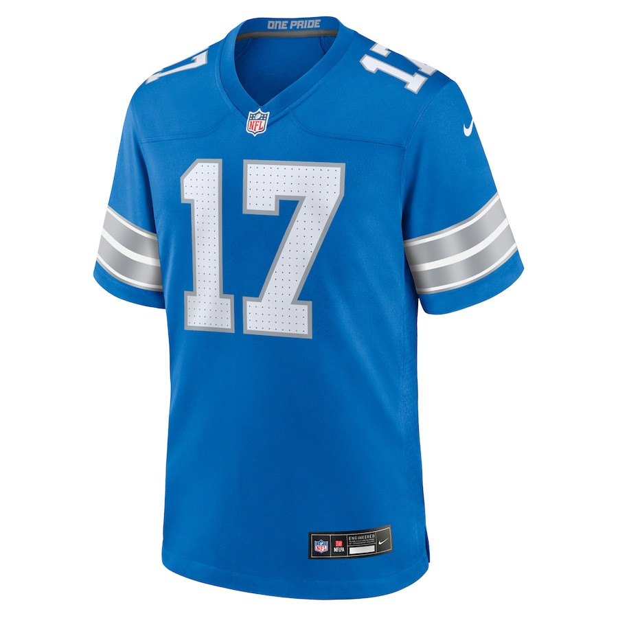 Michael Badgley 17 Detroit Lions Team Game Men Jersey - Blue JS9360 nicesnker - Image 2