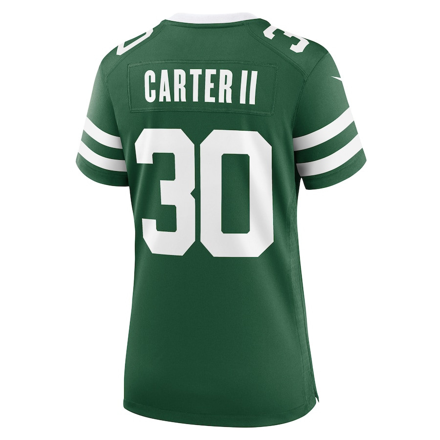 Michael Carter II 30 New York Jets Women's Team Game Jersey - Legacy Green JS4897 nicesnker - Image 3