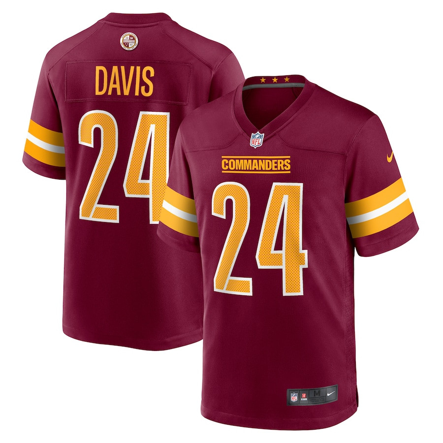 Michael Davis 24 Washington Commanders Game Men Jersey - Burgundy JS5890 nicesnker