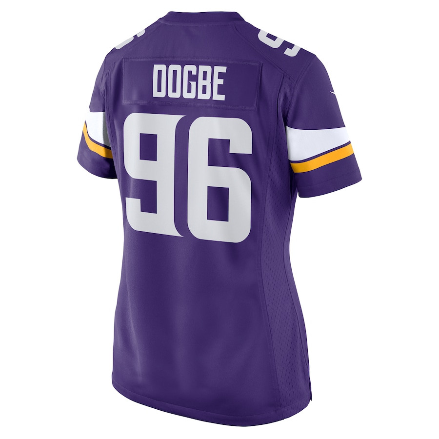 Michael Dogbe 96 Minnesota Vikings Team Game Women Jersey - Purple JS2292 nicesnker - Image 3