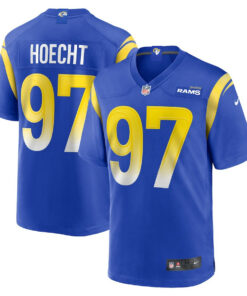 Michael Hoecht 97 Los Angeles Rams Game Player Men Jersey - Royal JS9291 nicesnker