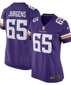 Michael Jurgens 65 Minnesota Vikings Women's Game Jersey - Purple JS6377 nicesnker