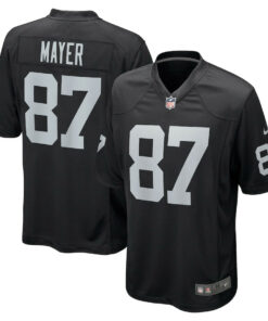 Michael Mayer 87 Las Vegas Raiders Team Game Men Jersey - Black JS7838 nicesnker
