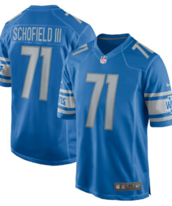 Michael Schofield 71 Detroit Lions Game Men Jersey - Blue JS5520 nicesnker