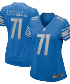 Michael Schofield 71 Detroit Lions Game Women Jersey - Blue JS8727 nicesnker