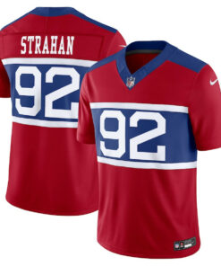 Michael Strahan 92 New York Giants Alternate Vapor F.U.S.E. Retired Player Limited Men Jersey - Century Red JS2631 nicesnker