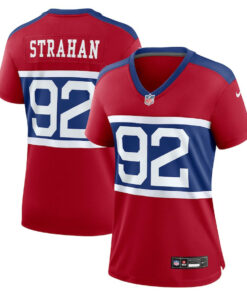 Michael Strahan 92 New York Giants Women's Alternate Retired Player Game Jersey - Century Red JS5029 nicesnker