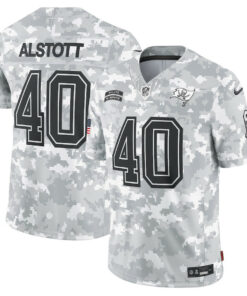 Mike Alstott 40 Tampa Bay Buccaneers 2024 Salute to Service Retired Player Limited Men Jersey - Arctic Camo JS4700 nicesnker