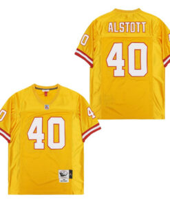 Mike Alstott 40 Tampa Bay Buccaneers Throwback Men Jersey - Yellow JS8964 nicesnker