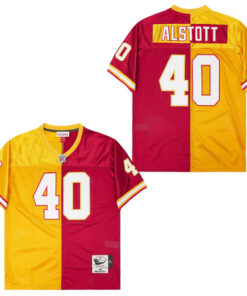 Mike Alstott 40 Tampa Bay Buccaneers Two-Toned Throwback Men Jersey - Yellow/Red JS6917 nicesnker