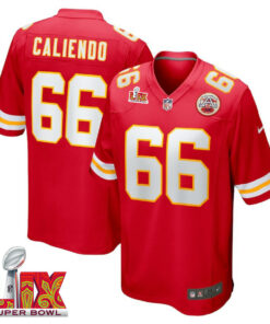 Mike Caliendo #66 Kansas City Chiefs Super Bowl LIX Jersey - Men's - Red JS7437 nicesnker