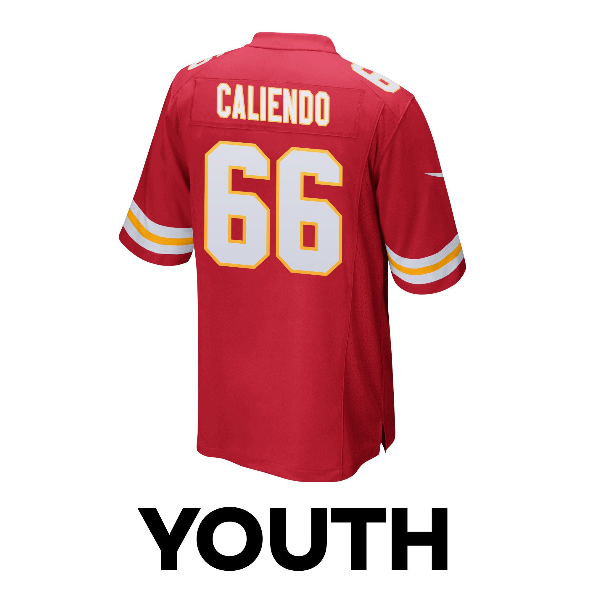 Mike Caliendo 66 Kansas City Chiefs Super Bowl LVIII Champions 4X Game YOUTH Jersey - Red JS5264 nicesnker - Image 3