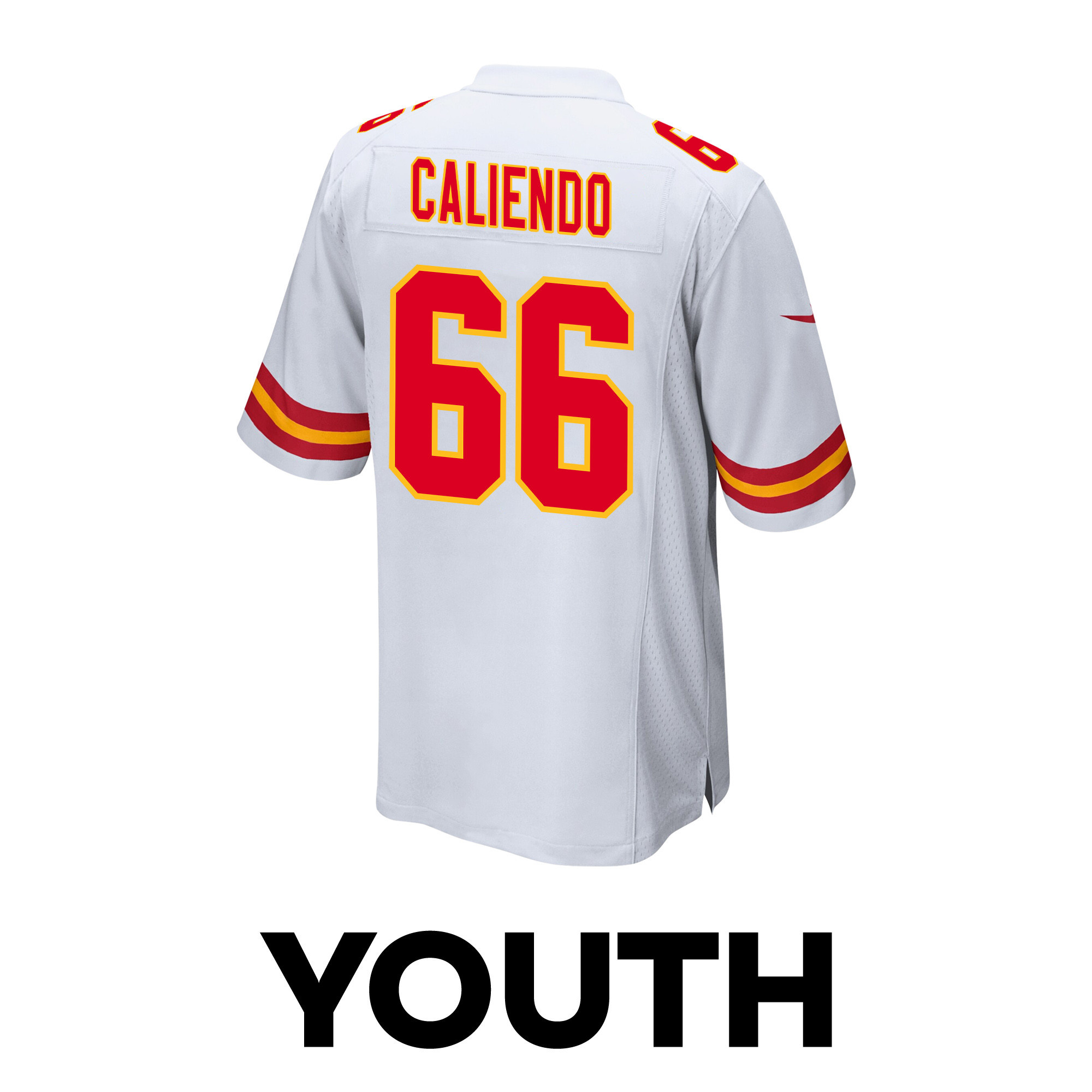 Mike Caliendo 66 Kansas City Chiefs Super Bowl LVIII Champions 4X Game YOUTH Jersey - White JS2543 nicesnker - Image 3