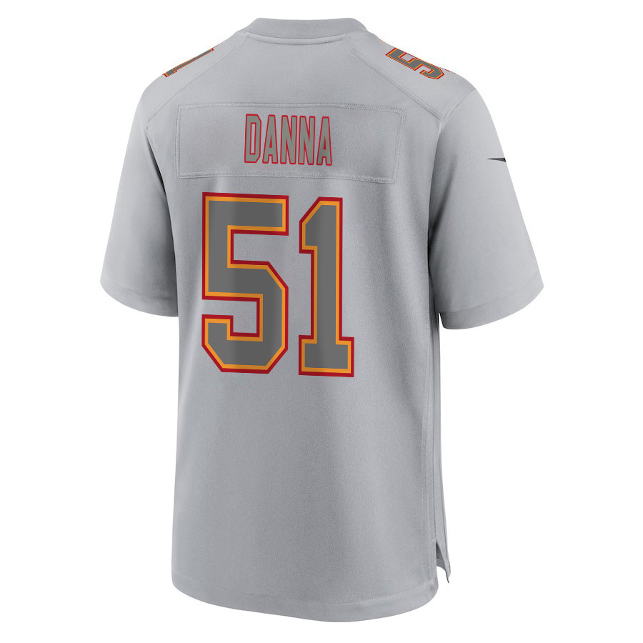 Mike Danna 51 Kansas City Chiefs Super Bowl LVIII Champions 4 Stars Patch Atmosphere Fashion Game Men Jersey - Gray JS3076 nicesnker - Image 3
