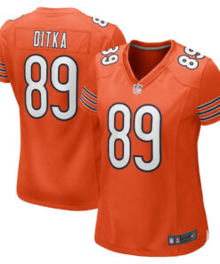 Mike Ditka 89 Chicago Bears Women Retired Jersey - Orange JS5338 nicesnker