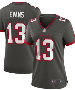 Mike Evans 13 Tampa Bay Buccaneers Women Alternate Game Jersey - Pewter JS8091 nicesnker