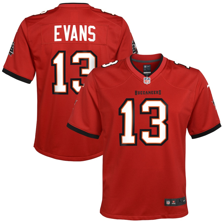 Mike Evans 13 Tampa Bay Buccaneers YOUTH Game Jersey - Red JS2683 nicesnker