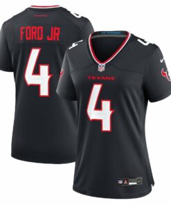 Mike Ford 4 Houston Texans Women's Team Game Jersey - Navy JS2825 nicesnker