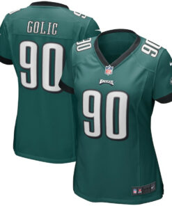 Mike Golic 90 Philadelphia Eagles Women Game Retired Jersey - Midnight Green JS8562 nicesnker
