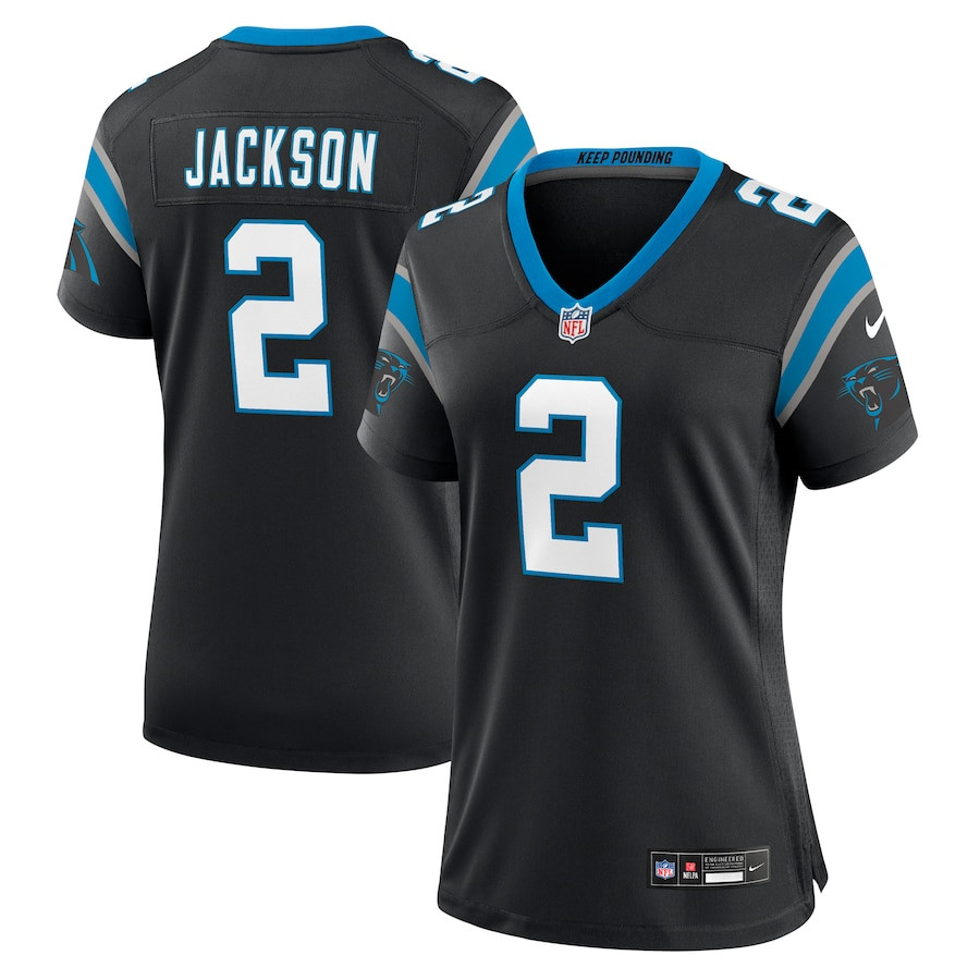 Mike Jackson 2 Carolina Panthers Women's Game Jersey - Black JS7169 nicesnker