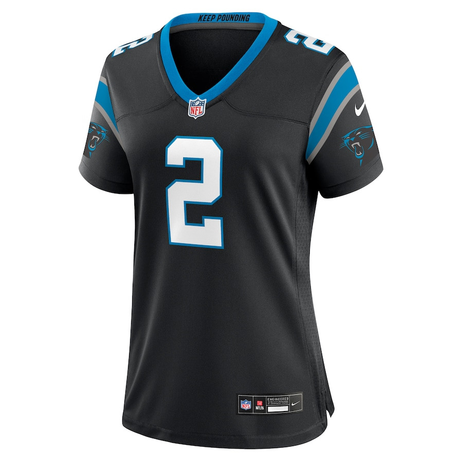 Mike Jackson 2 Carolina Panthers Women's Game Jersey - Black JS7169 nicesnker - Image 2