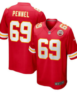 Mike Pennel 69 Kansas City Chiefs Game Men Jersey - Red JS2826 nicesnker