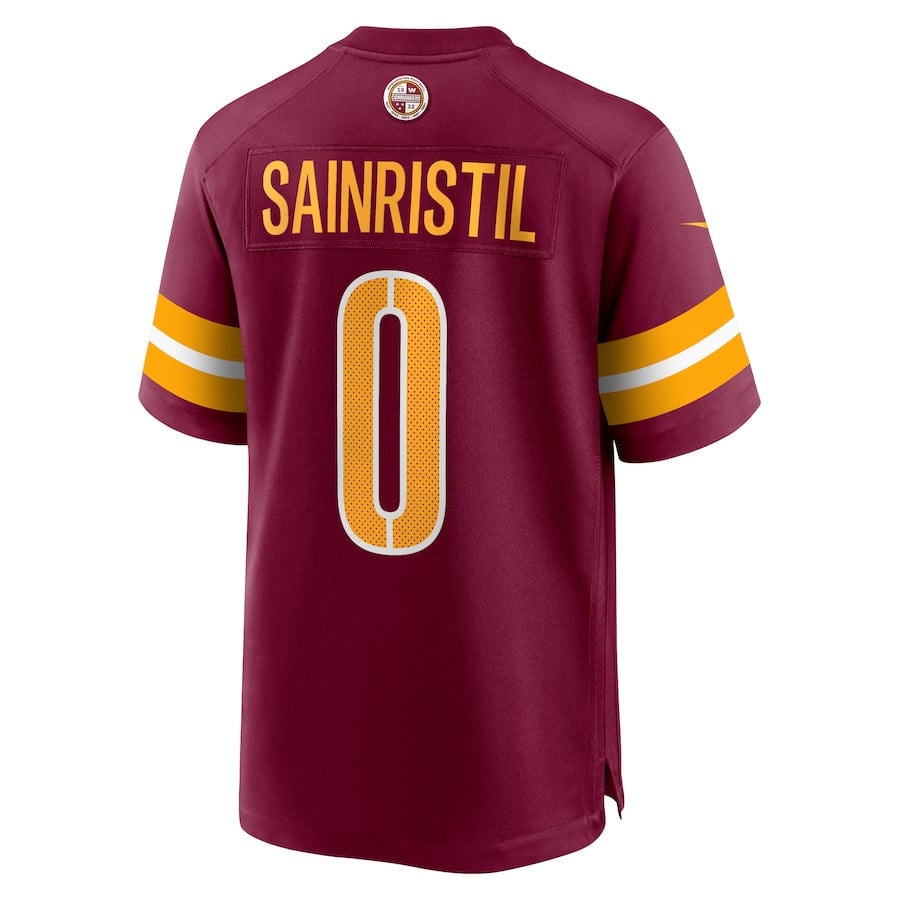 Mike Sainristil #0 Washington Commanders Super Bowl LIX Jersey - Men's - Burgundy JS7051 nicesnker - Image 3