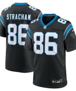 Mike Strachan 86 Carolina Panthers Game Men Jersey - Black JS4895 nicesnker