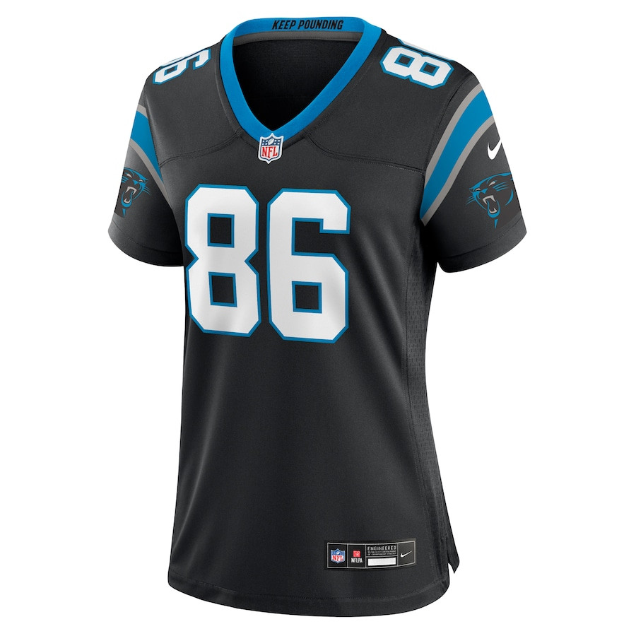 Mike Strachan 86 Carolina Panthers Game Women Jersey - Black JS4050 nicesnker - Image 2