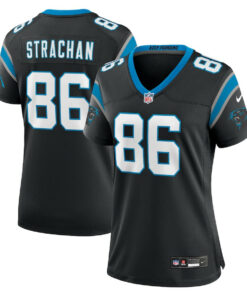 Mike Strachan 86 Carolina Panthers Game Women Jersey - Black JS4050 nicesnker