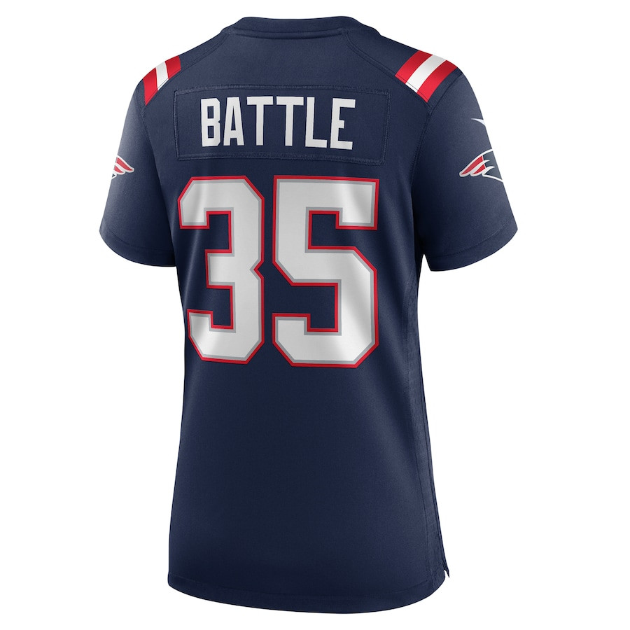 Miles Battle 35 New England Patriots Women's Game Jersey - Navy JS1736 nicesnker - Image 3