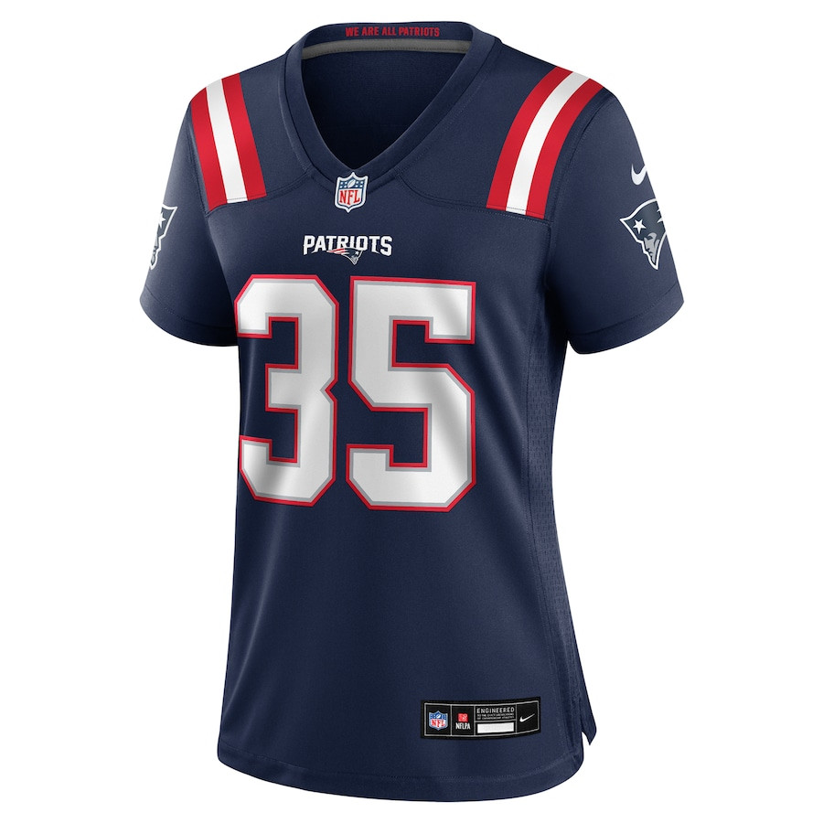 Miles Battle 35 New England Patriots Women's Game Jersey - Navy JS1736 nicesnker - Image 2