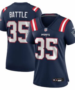 Miles Battle 35 New England Patriots Women's Game Jersey - Navy JS1736 nicesnker