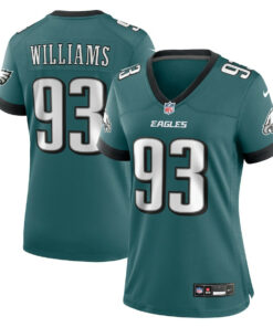 Milton Williams 93 Philadelphia Eagles Women's Team Game Jersey - Midnight Green JS1239 nicesnker