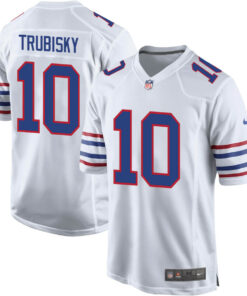 Mitch Trubisky 10 Buffalo Bills Team Alternate Game Men Jersey - White JS8935 nicesnker