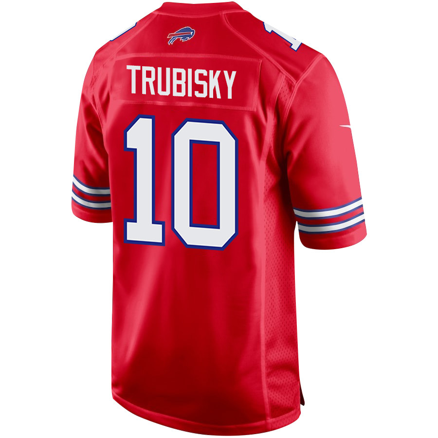 Mitch Trubisky 10 Buffalo Bills Team Game Men Jersey - Red JS7480 nicesnker - Image 3
