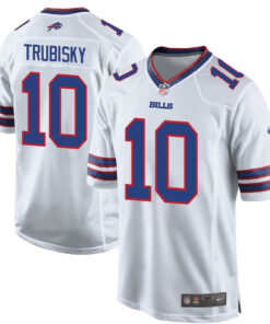 Mitch Trubisky 10 Buffalo Bills Team Game Men Jersey - White JS3560 nicesnker