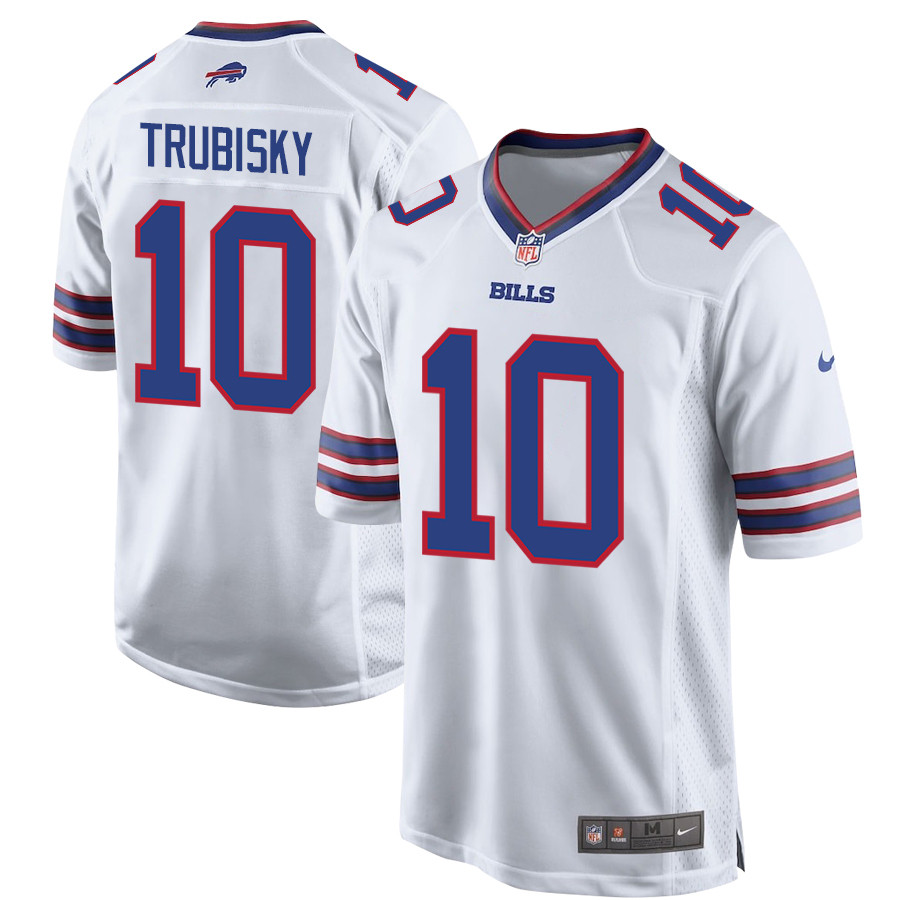 Mitch Trubisky 10 Buffalo Bills Team Game Men Jersey - White JS3560 nicesnker