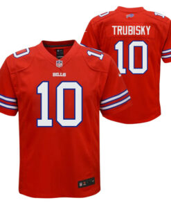 Mitch Trubisky 10 Buffalo Bills Team Game YOUTH Jersey - Red JS9155 nicesnker