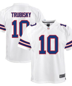 Mitch Trubisky 10 Buffalo Bills Team Game YOUTH Jersey - White JS7807 nicesnker