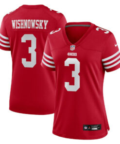 Mitch Wishnowsky 3 San Francisco 49ers Women's Game Jersey - Scarlet JS9749 nicesnker