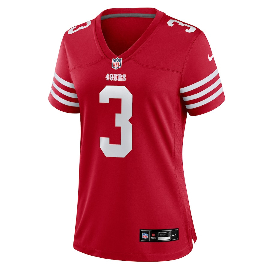 Mitch Wishnowsky 3 San Francisco 49ers Women's Game Jersey - Scarlet JS9749 nicesnker - Image 2