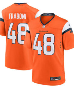 Mitchell Fraboni 48 Denver Broncos Team Game Men Jersey - Orange JS3151 nicesnker