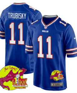Mitchell Trubisky 11 Buffalo Bills Super Bowl LIX New Orleans Patch Game Men Jersey - Royal JS7283 nicesnker