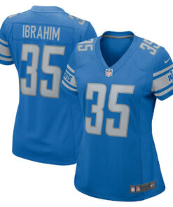 Mohamed Ibrahim 35 Detroit Lions Game Women Jersey - Blue JS2797 nicesnker