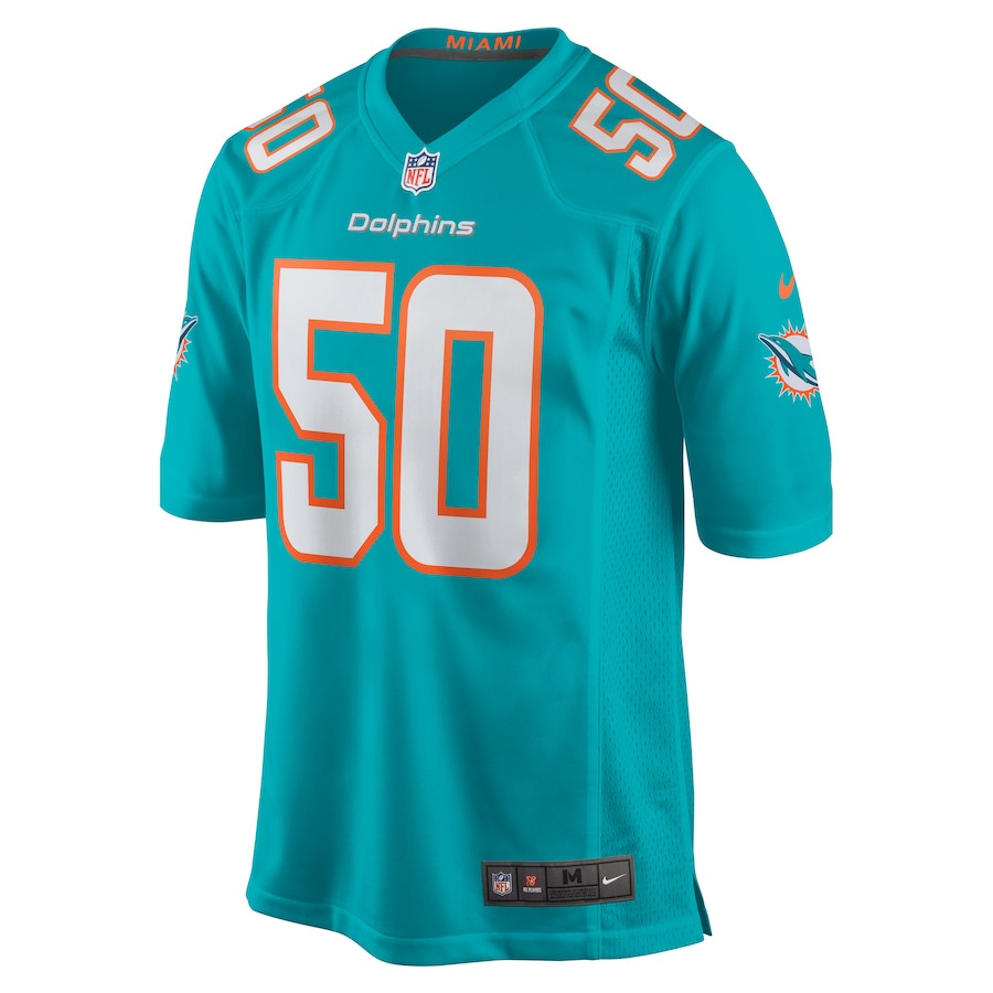 Mohamed Kamara 50 Miami Dolphins Game Men Jersey - Aqua JS3426 nicesnker - Image 2