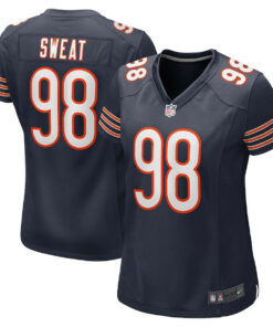 Montez Sweat 98 Chicago Bears Game Women Jersey - Navy JS7264 nicesnker