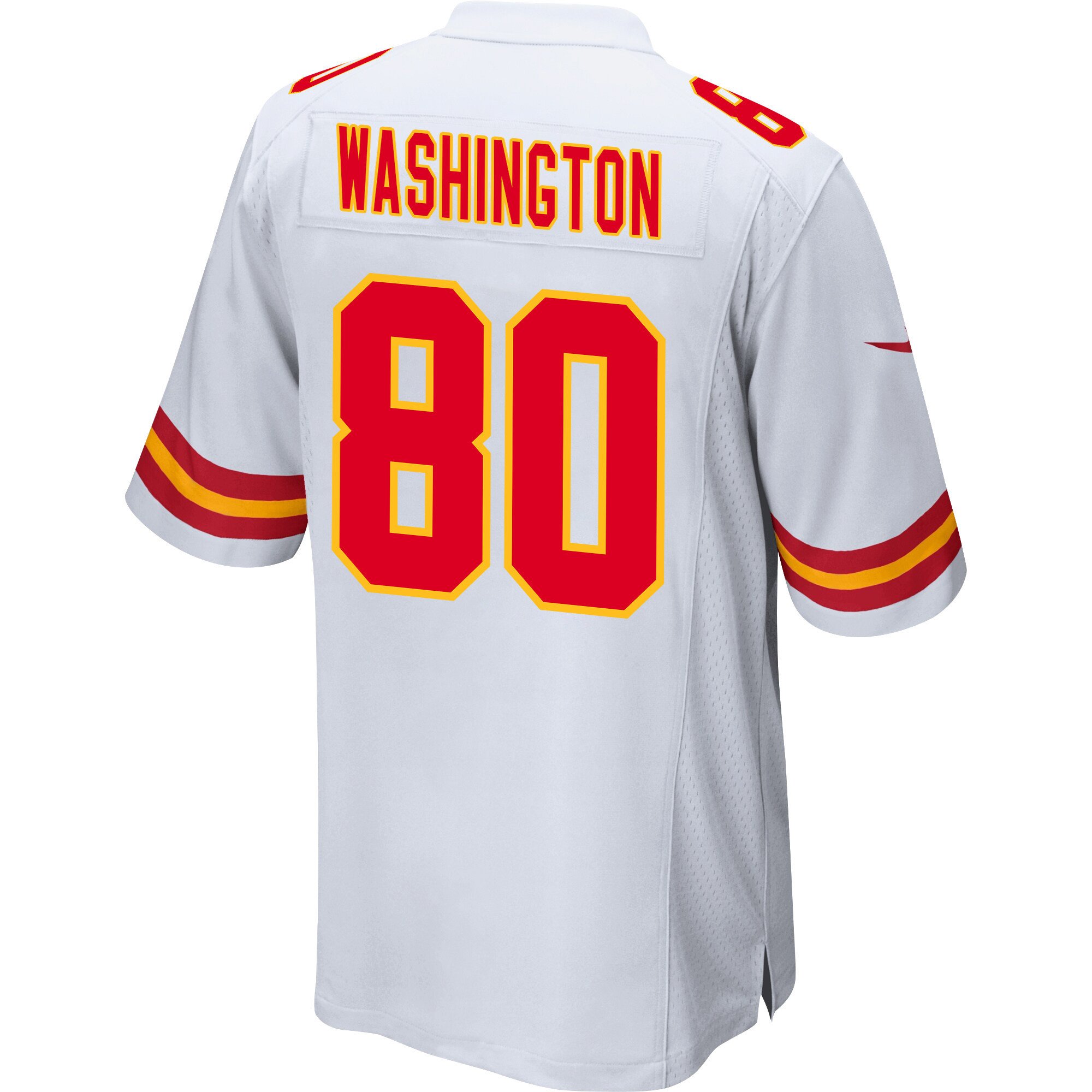 Montrell Washington 80 Kansas City Chiefs AFC Champions Patch Game Men Jersey - White JS1316 nicesnker - Image 3