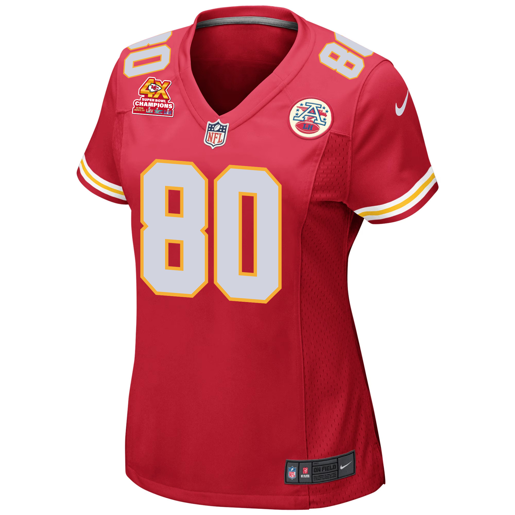 Montrell Washington 80 Kansas City Chiefs Super Bowl LVIII Champions 4X Game Women Jersey - Red JS7236 nicesnker - Image 2