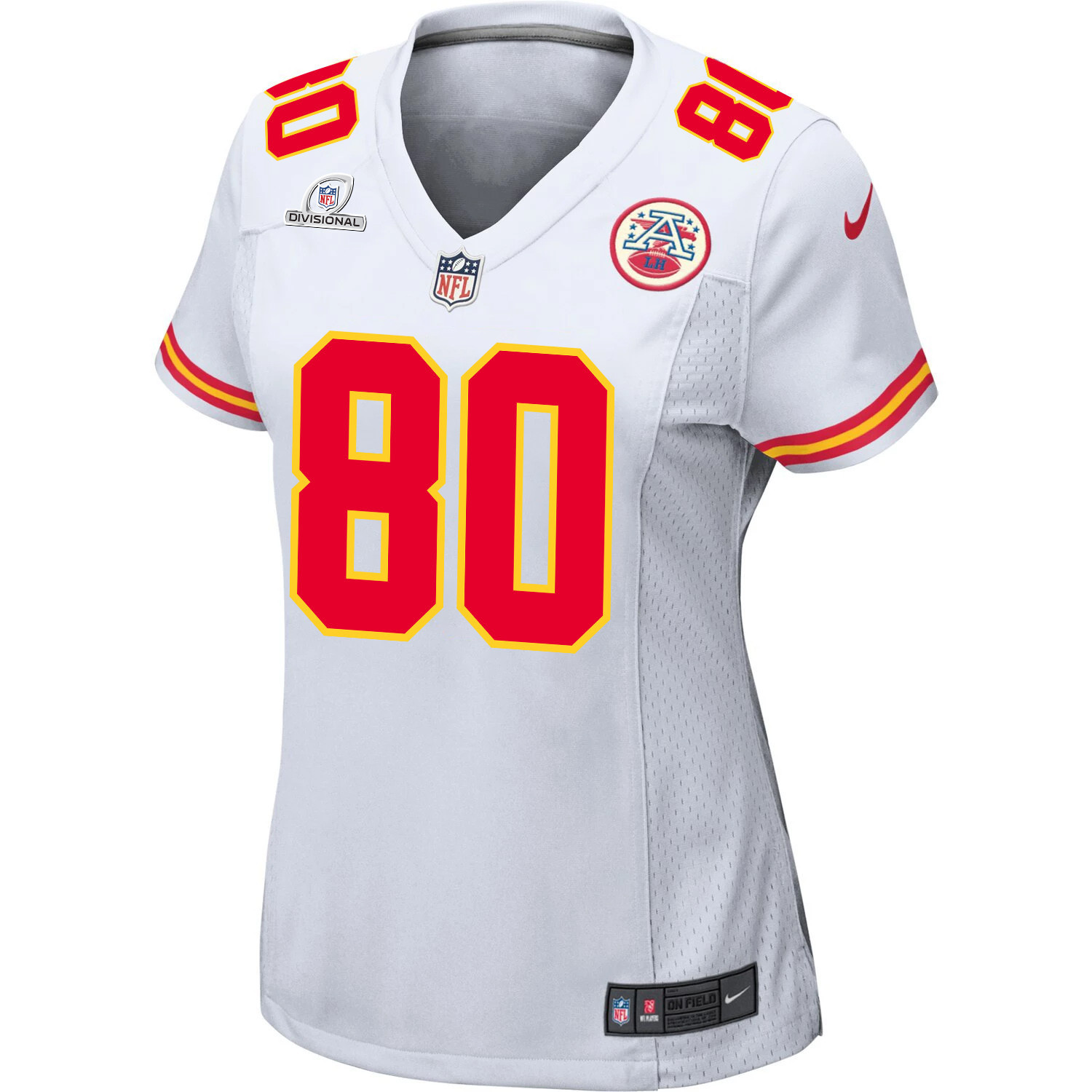 Montrell Washington 80 Kansas City Chiefs Super Bowl LVIII Patch Game Women Jersey - White JS6291 nicesnker - Image 2